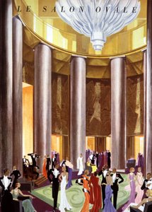 Die ovale Lounge des Atlantikliners