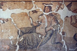 Thetis unter den Fischen-Mosaik aus Iskenderum, Türkei