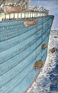 Titanic-Katastrophe, die Boote segeln los von Unbekannter Künstler