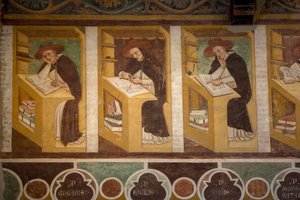 Tommaso Barisini, auch genannt Tommaso da Modena, 13. Jahrhundert, Fresko, St. Nicolò Kirche, Schiff, Treviso, Italien (Foto)