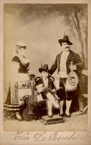 Trio De Bocchi, Lombardei, ca. 1880 (s/w Foto) von Unbekannter Künstler