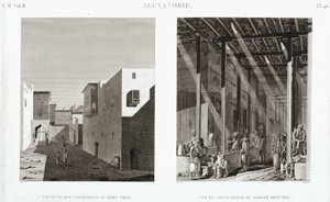 Zwei Ansichten von Alexandria, Ägypten, ca. 1798 von Unbekannt