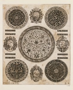 Vereinigtes Königreich, London, Studie für ornamentale Zeichnung auf Uhrengehäuse von Benjamin Baud