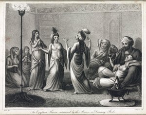 Ein ägyptischer Harem, belebt durch Tänzerinnen und Almees