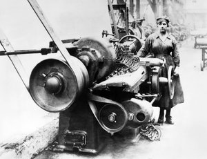 Vereinigtes Königreich: Maschine in W. Asquiths Ingenieurwerk. Halifax, ca. 1914 von Unbekannt