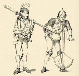Knappe und Bogenschütze von Unbekannter Künstler