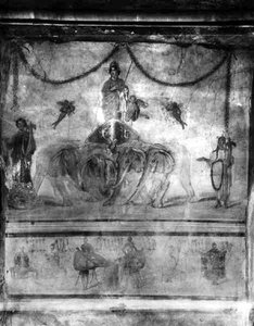 Venus von Pompeji auf einem von Elefanten gezogenen Wagen, von der Via dell