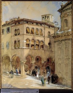 Ansicht von Modena. Aquarell von E. Cappelli. Museo Civico de Modena.