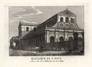 Ansicht der Basilika St. Paul vor den Mauern, Rom von Unbekannt