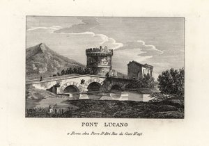 Ansicht der Lucano-Brücke und des Mausoleums der Plautii, auf dem Weg nach Tivoli