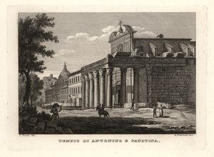 Ansicht des Tempels des Antoninus und der Faustina, Rom von Unbekannt