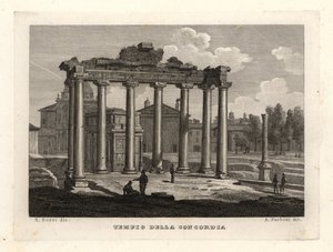 Ansicht des Tempels der Concordia, Rom von Unbekannt