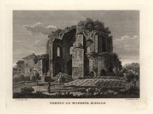 Ansicht des Tempels der Minerva Medica, Tempio di Minerva Medica, oder Nymphaeum, Rom