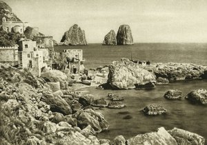 Ansicht der Faraglioni von der Insel Capri nach Marina Piccola von Unbekannt