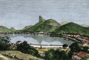 Ansicht des Hafens von Rio de Janeiro, Brasilien von Unbekannter Künstler