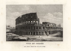 Ansicht der Ruinen des Kolosseums, Amphitheatrum Flavium, Rom