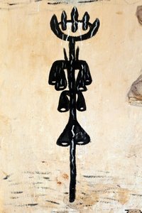 Voodoo-Wandmalerei auf einem Kloster, Togoville, Togo