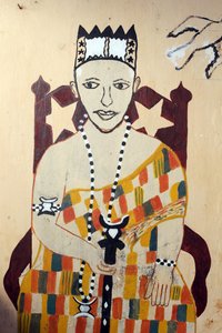 Voodoo-Wandmalerei auf einem Kloster, Togoville, Togo von Unbekannt