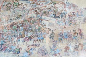 Wandmalereien am Qeysarieh-Portal, Naqsh-e Jahan Imam-Platz, Esfahan, Iran