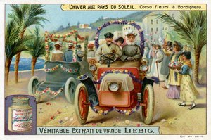 Winter in der Sonne: Blumenparade in Bordighera, Italien von Unbekannter Künstler