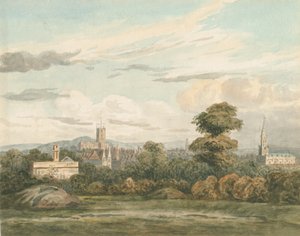 Wolverhampton - Südansicht: Aquarell, undatiert [ca. 1830] von Unbekannt