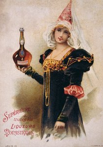 Frau mit mittelalterlichem Kostüm (Postkarte)