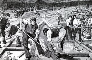 Arbeiten im Gange am Bahnhof Plymouth von Unbekannt