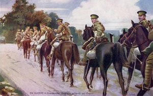 Erster Weltkrieg: Englische Husaren an der Front