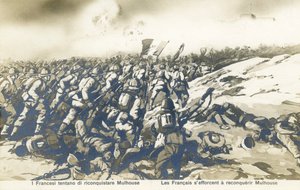 Erster Weltkrieg: Der französische Vorstoß zur Rückeroberung von Mülhausen von Unbekannter Künstler