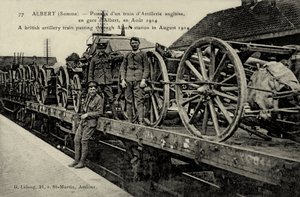 Erster Weltkrieg: Englischer Artilleriezug von Unbekannter Künstler