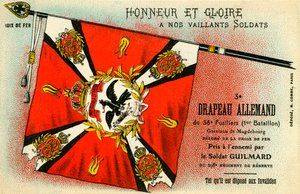 Erster Weltkrieg: Deutsche Flagge von den Franzosen erobert von Unbekannter Künstler