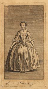 Junge Dame, die in einem Raum tanzt von Unbekannt