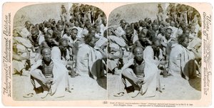 Boxer-Gefangene, gefangen und gebracht von der US 6. Kavallerie, Tientsin, China, 1901 von Underwood and Underwood