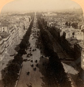 Champs Elysees, die Lieblingsfahrt von Paris, Frankreich, 1894