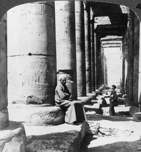 Säulen des großen Tempels von Sethos I., Abydos, Ägypten, 1905