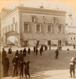 Berühmte Rote Treppe und altes Palais, Moskau, Russland, 1900 von Underwood and Underwood