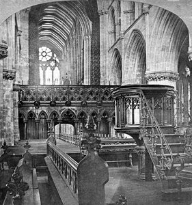 Innenraum der Kathedrale von Glasgow, Schottland, spätes 19. Jahrhundert
