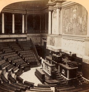 Innenraum der Abgeordnetenkammer, Paris, Frankreich, 1900 von Underwood and Underwood