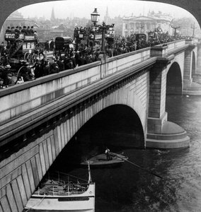 London Bridge, London, spätes 19. Jahrhundert von Underwood and Underwood