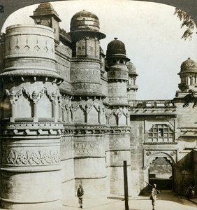 Man Singh Palast, Gwalior, Madhya Pradesh, Indien, um 1900 von Underwood and Underwood