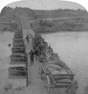 Pontoonbrücke über den Modder River, Burenkrieg, Südafrika, 1900