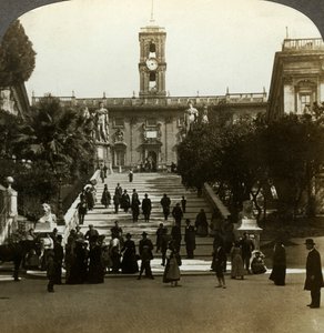 Senatorischer Palast, Piazza del Campidoglio, Kapitolinischer Hügel, Rom, Italien von Underwood and Underwood