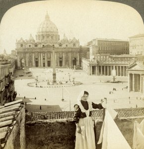 Petersplatz und Basilika und der Vatikan, Rom, Italien von Underwood and Underwood