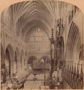 Der Chor vom westlichen Ende, Kathedrale, Exeter, England