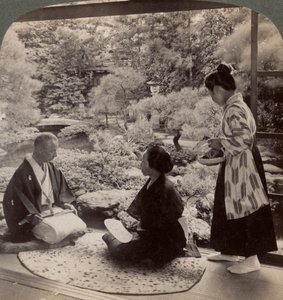 Die Gärten des Hauses von Herrn Y Namikawa, Führer der Kunstindustrie, Kyoto, Japan, 1904