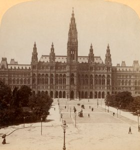 Das große Rathaus, Wien, Österreich Turm 320 ft. hoch von Underwood and Underwood