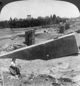 Die Ruinen von Baalbek Balabakk, Syrien, 1900
