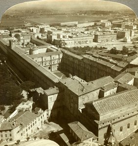 Vatikanpalast von der Kuppel der Petersbasilika, Rom, Italien