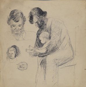 Studien von Mann, Kind und Säugling