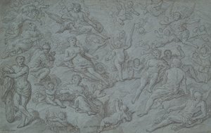Versammlung der Götter und Herkules von Unknown